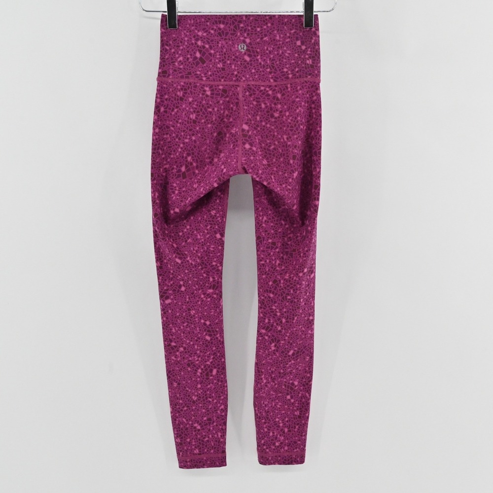 Lululemon High Times Pants Womens Size 2 Paradise Geo Regal Plum Leggings Mosaic - Picture 2 of 8